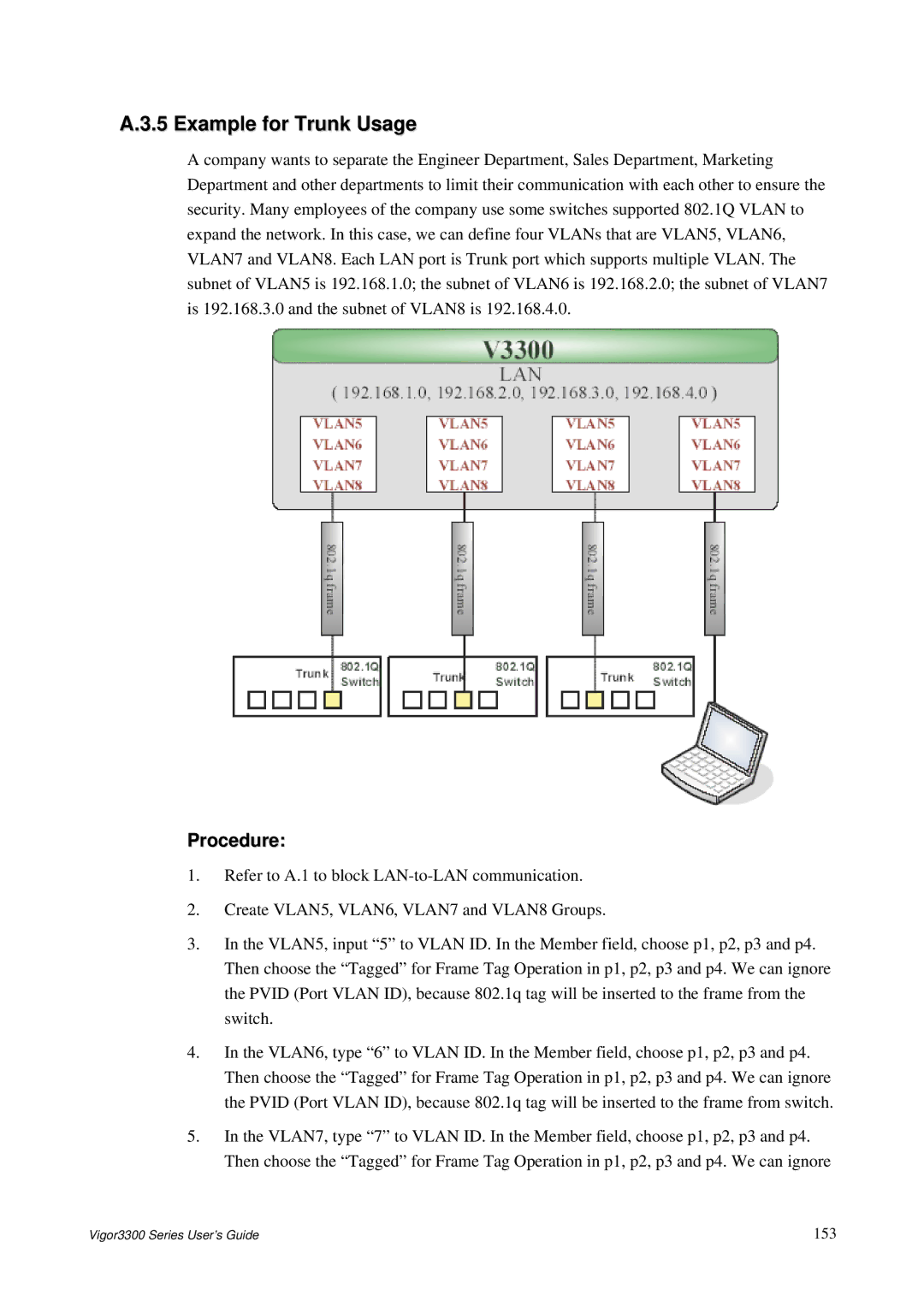 Epson 3300 manual Example for Trunk Usage 