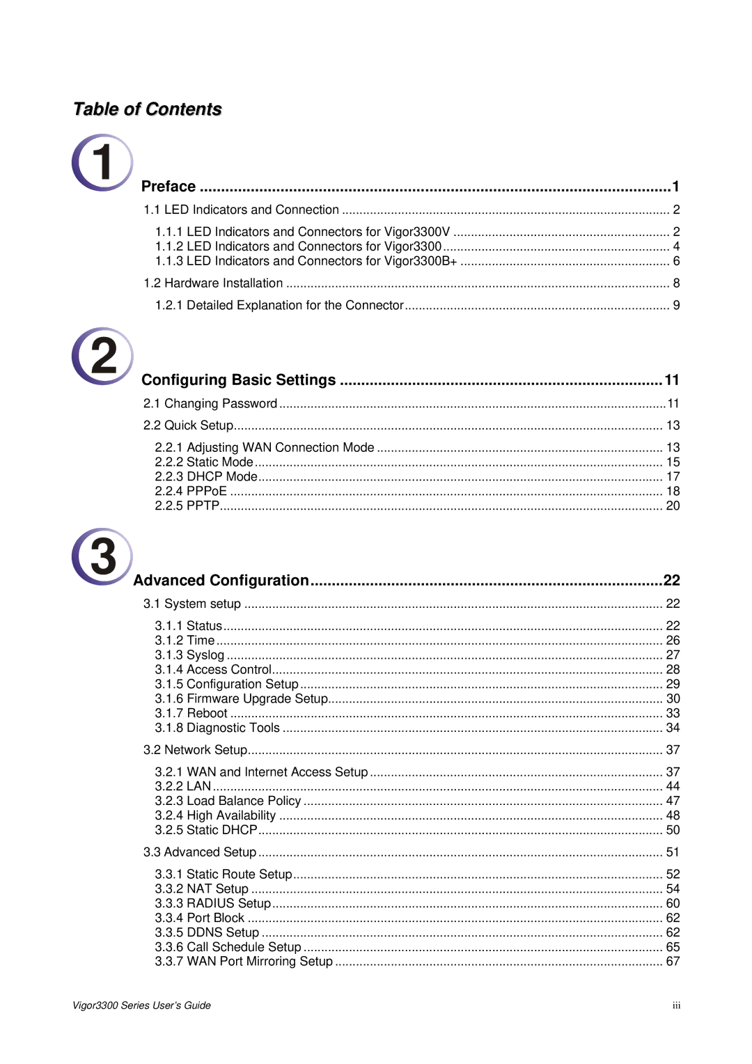 Epson 3300 manual Table of Contents 