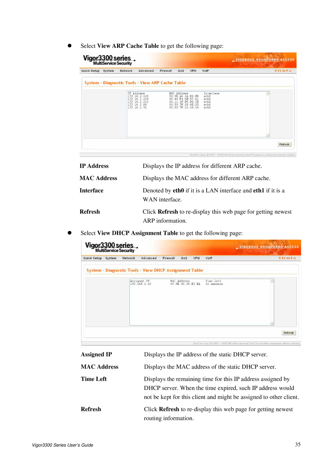 Epson 3300 manual Assigned IP, Time Left 