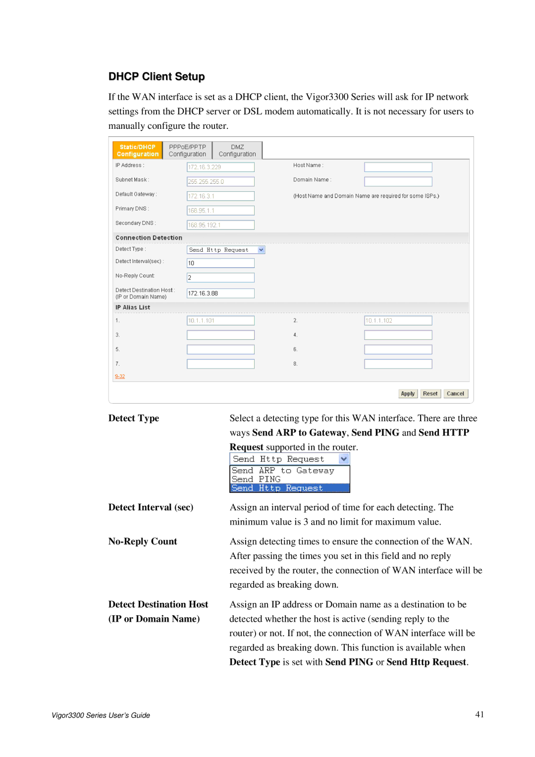 Epson 3300 manual Dhcp Client Setup, Request supported in the router 