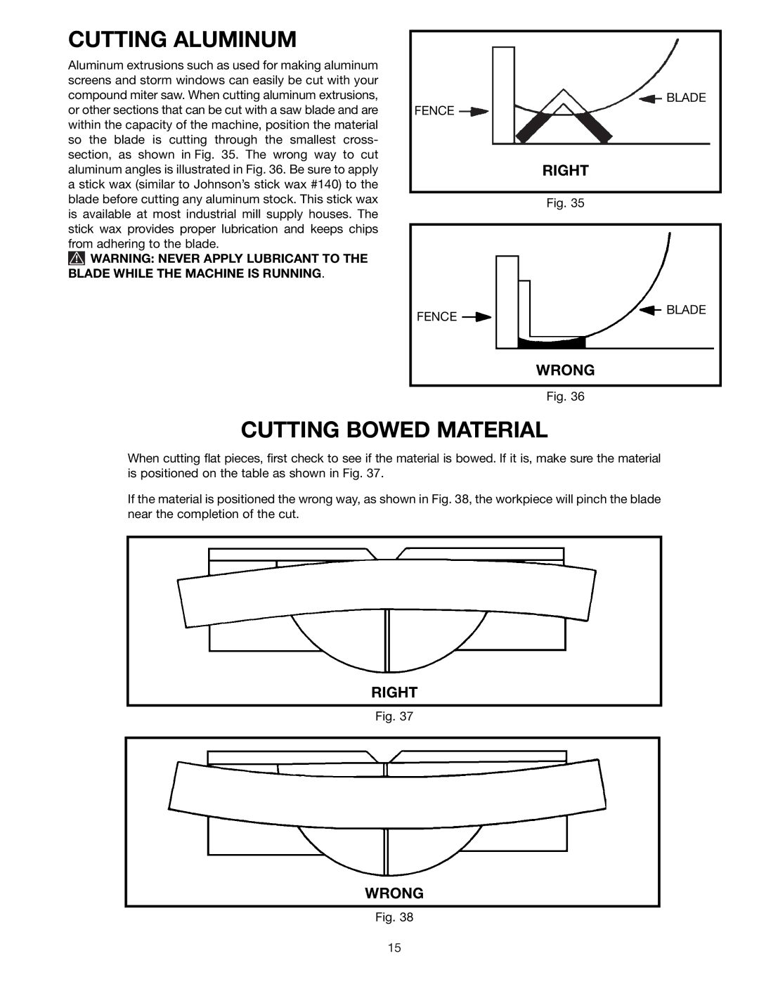 Epson 36-075 instruction manual Cutting Aluminum, Cutting Bowed Material 