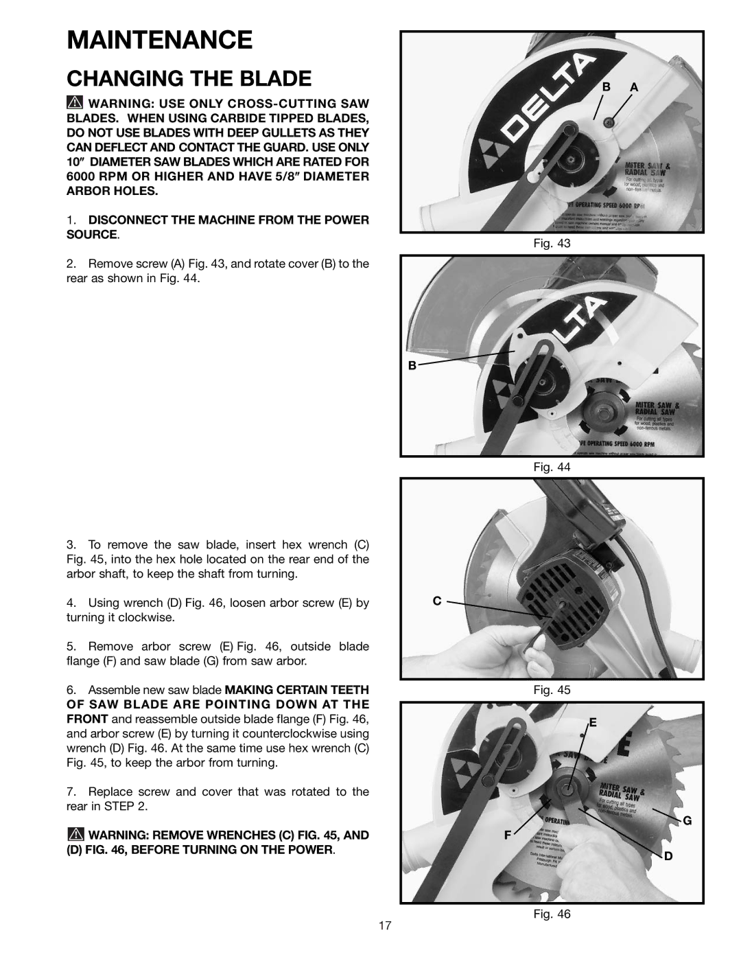 Epson 36-075 instruction manual Maintenance, Changing the Blade 