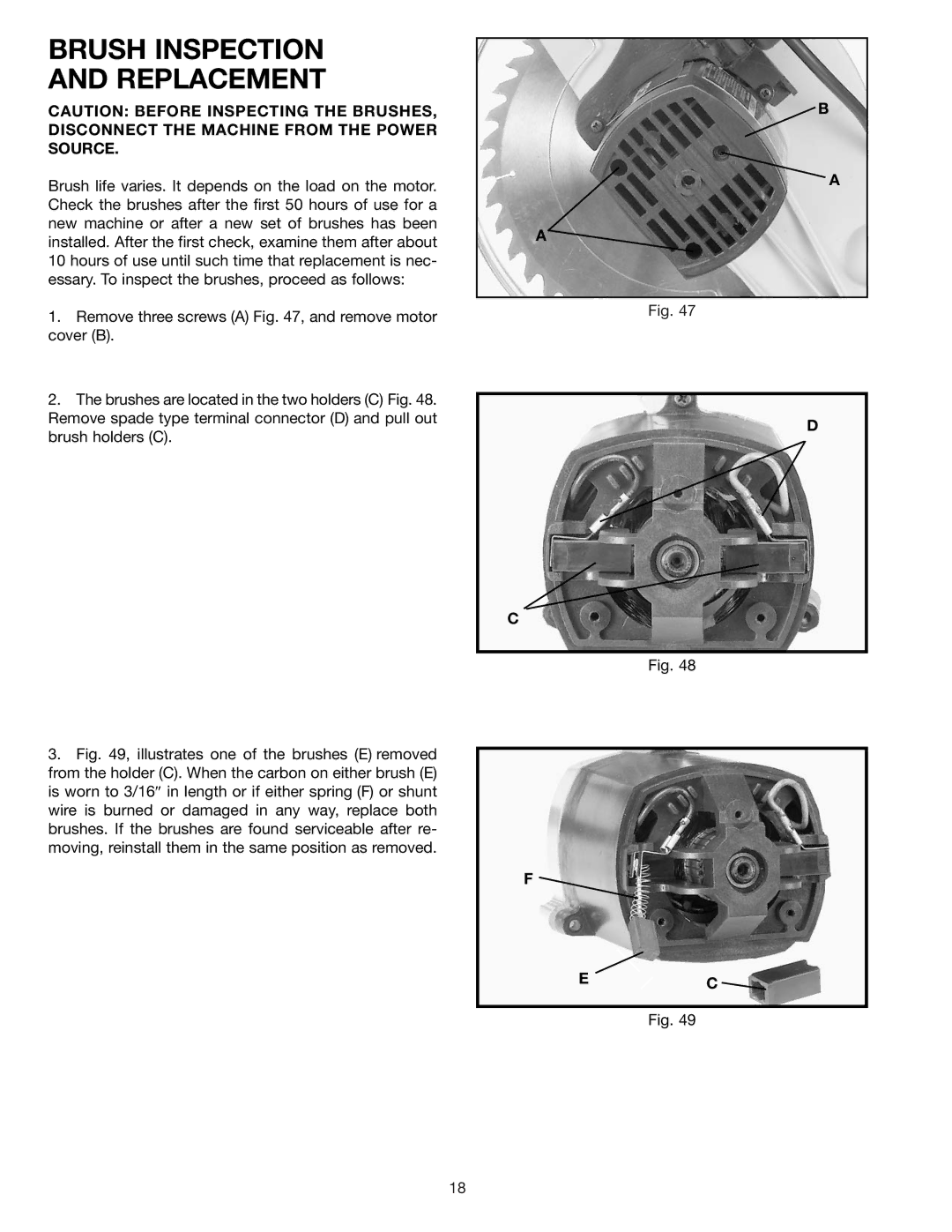 Epson 36-075 instruction manual Brush Inspection Replacement 