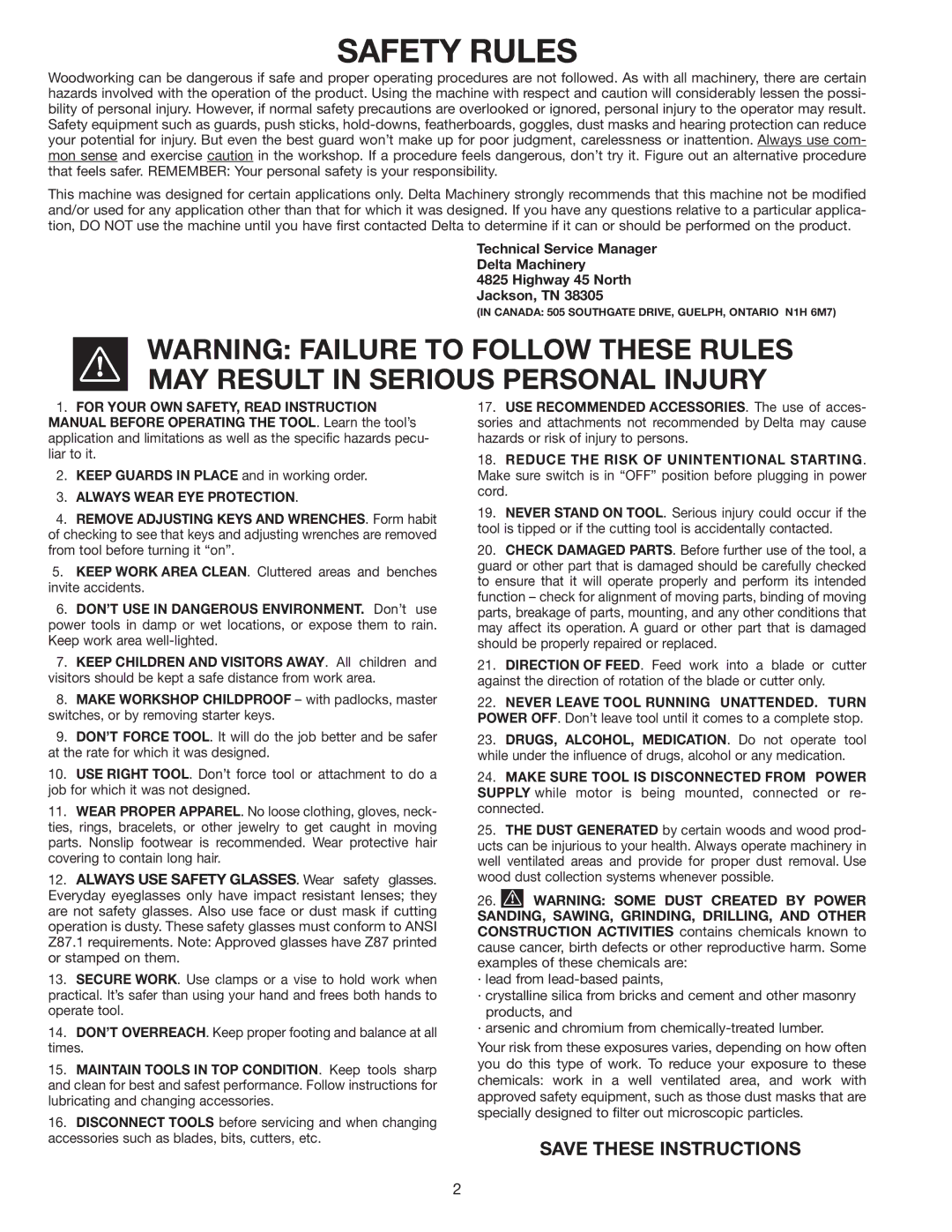 Epson 36-075 instruction manual Safety Rules, Always Wear EYE Protection 