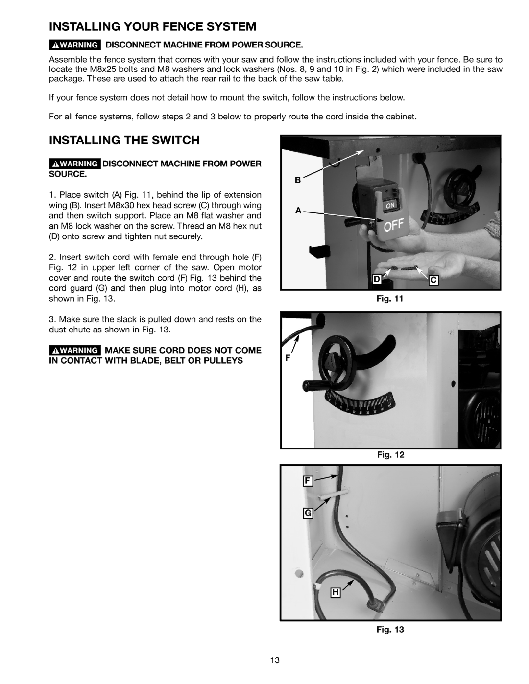 Epson 36-714 instruction manual Installing Your Fence System, Installing the Switch 