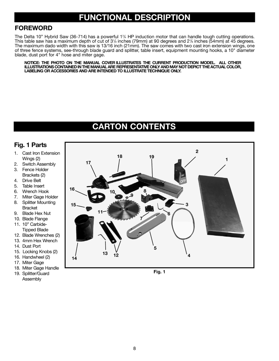 Epson 36-714 instruction manual Functional Description, Carton Contents 