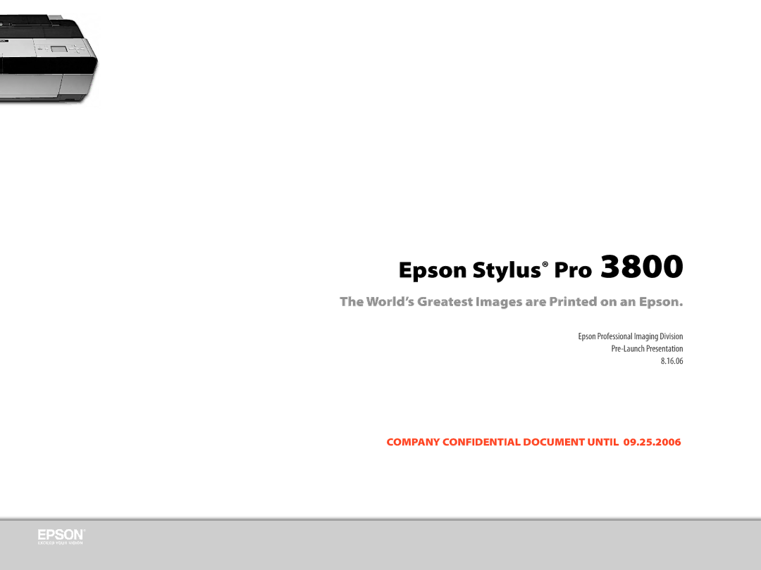 Epson 3800 manual Epson Stylus Pro 