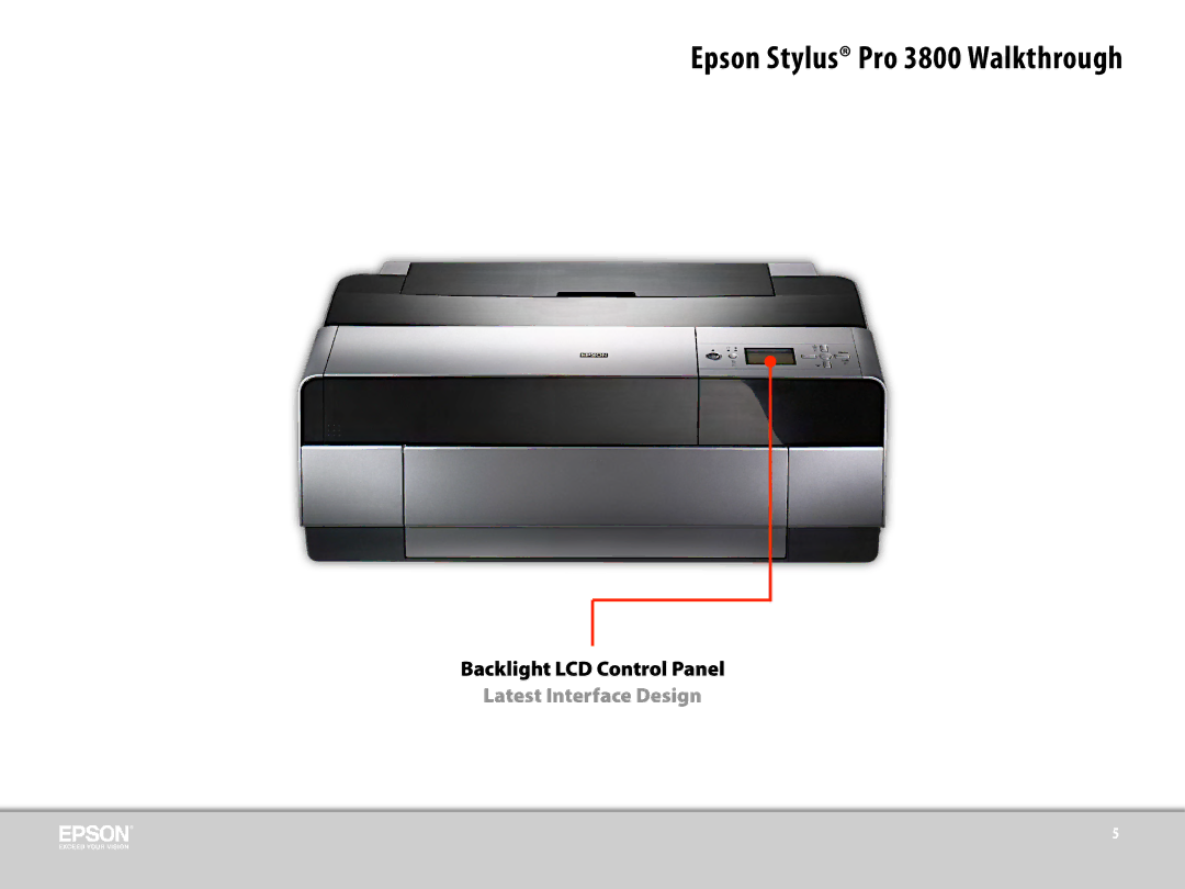 Epson 3800 manual Latest Interface Design 