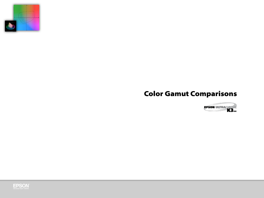 Epson 3800 manual Color Gamut Comparisons 