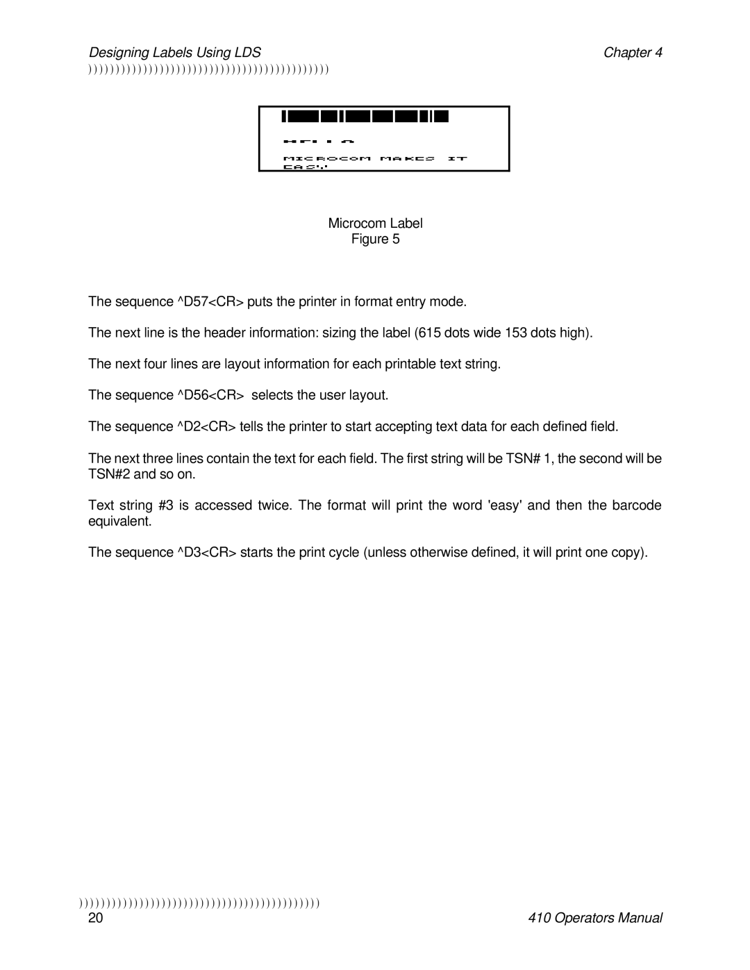 Epson 410 manual Designing Labels Using LDS Chapter 