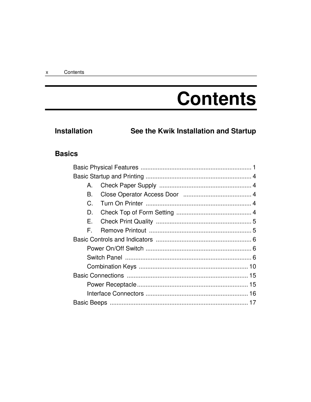 Epson 4100 manual Contents 