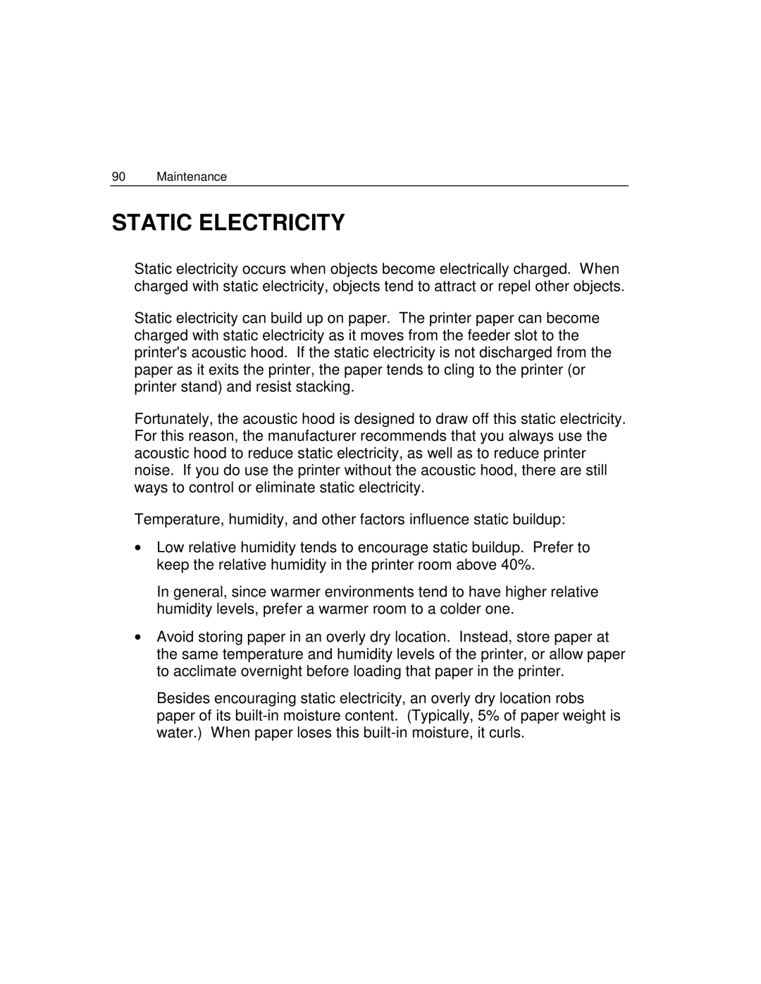 Epson 4100 manual Static Electricity 