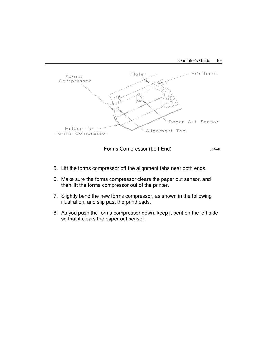 Epson 4100 manual Operators Guide Forms Compressor Left End 