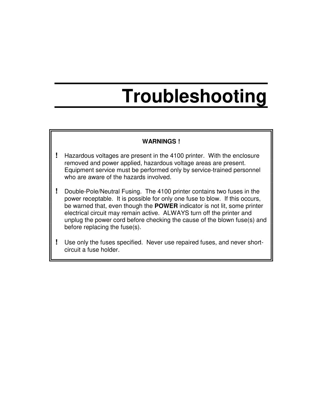 Epson 4100 manual Troubleshooting 