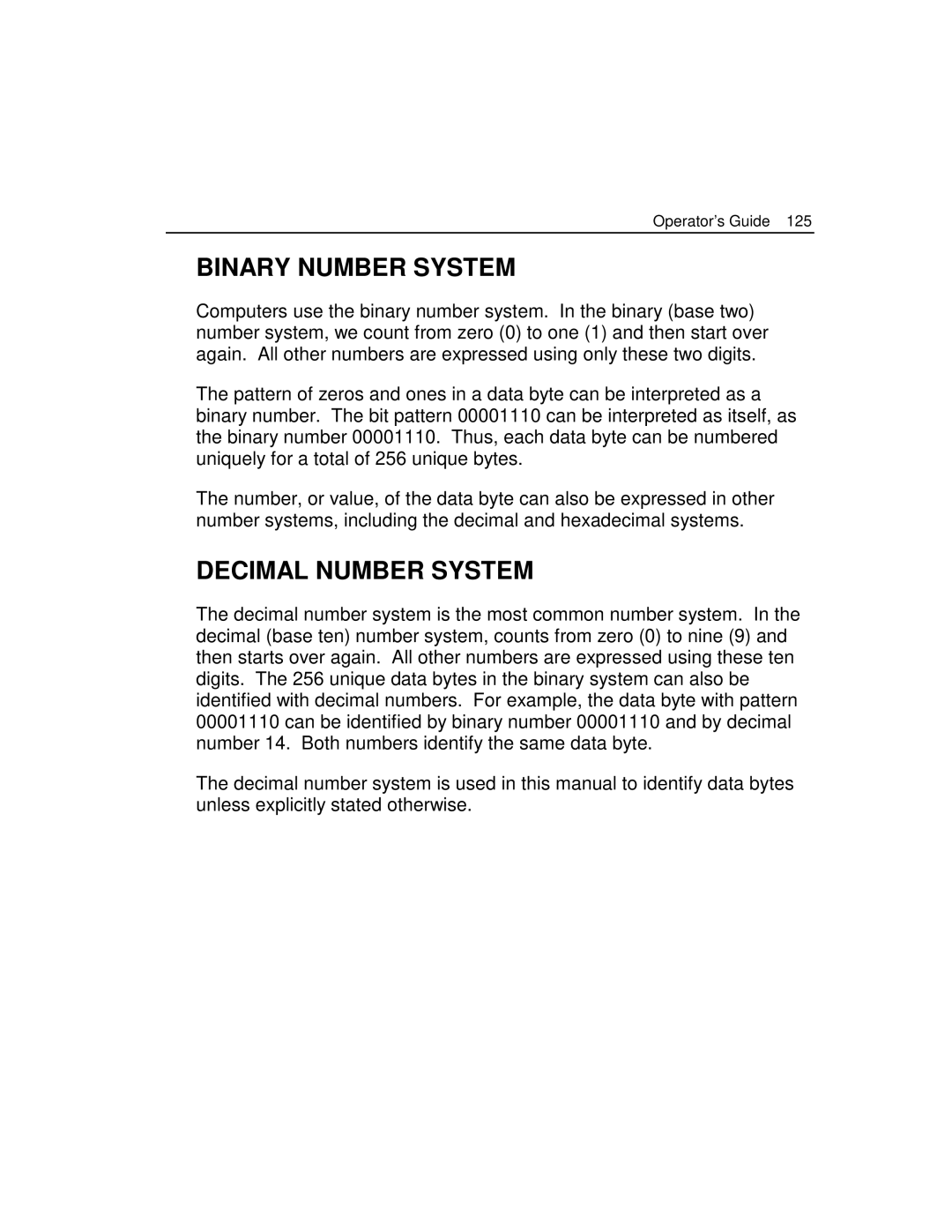 Epson 4100 manual Binary Number System, Decimal Number System 