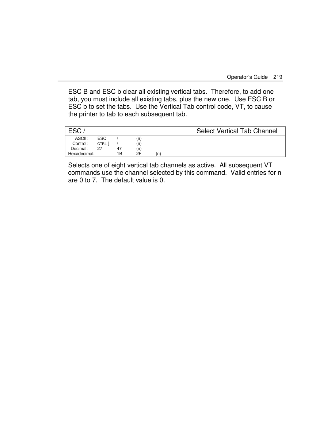 Epson 4100 manual Esc 