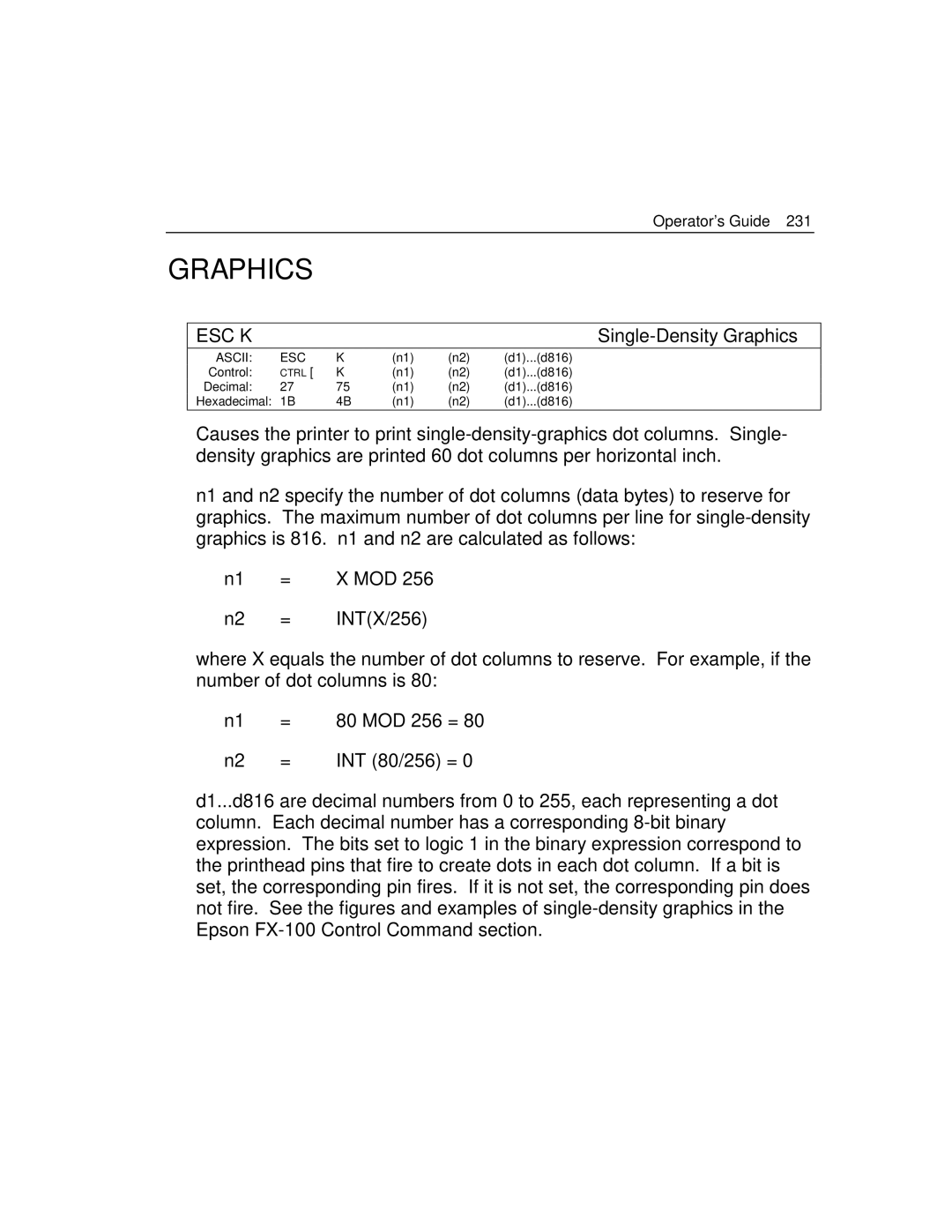 Epson 4100 manual Graphics 