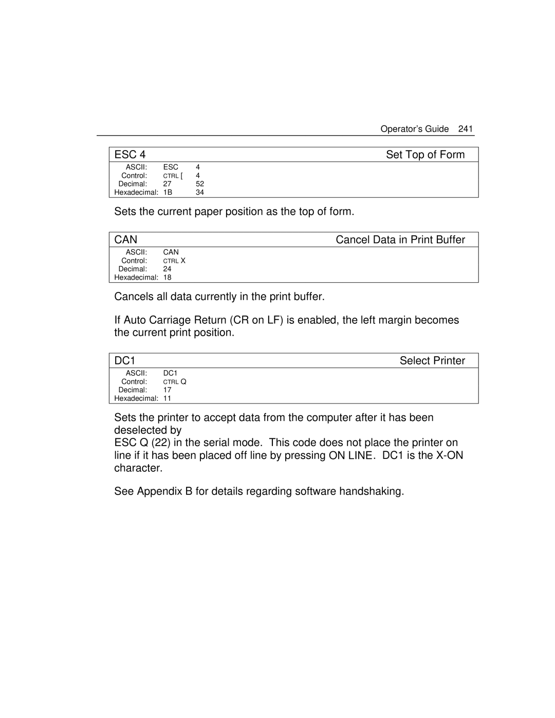 Epson 4100 manual Set Top of Form 