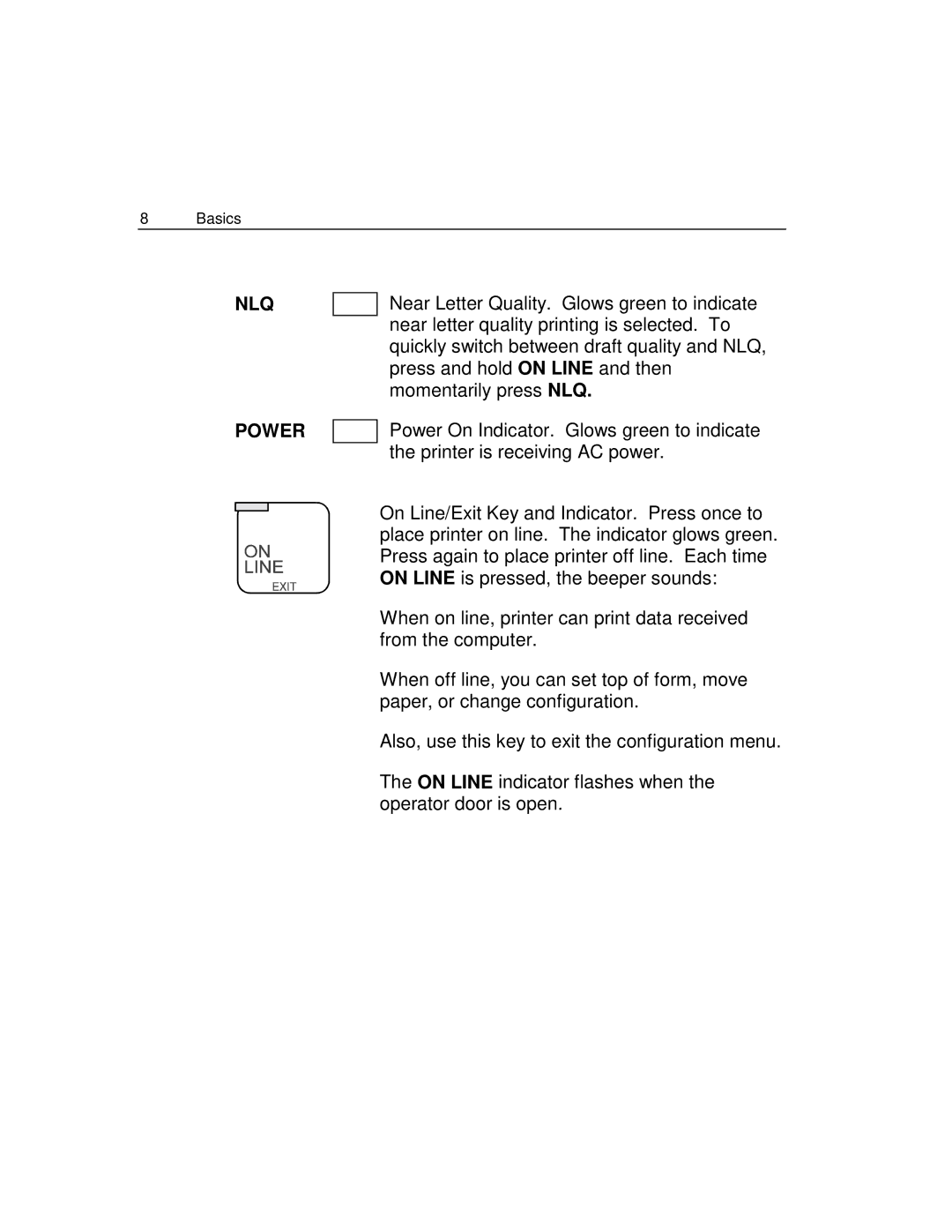 Epson 4100 manual NLQ Power 