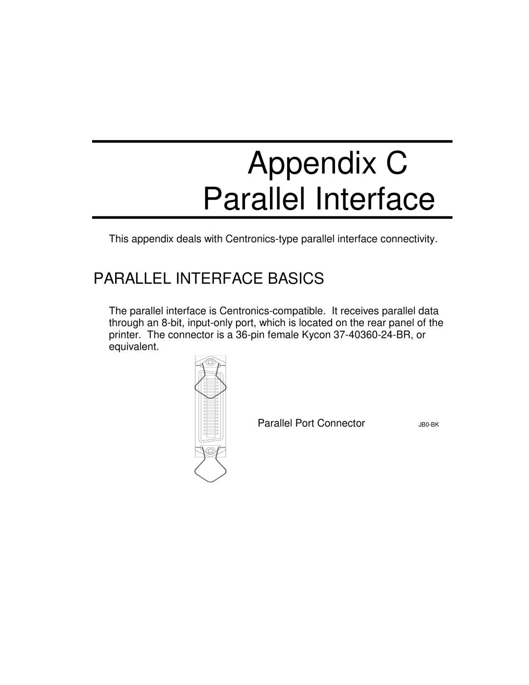 Epson 4100 manual Appendix C Parallel Interface, Parallel Interface Basics 