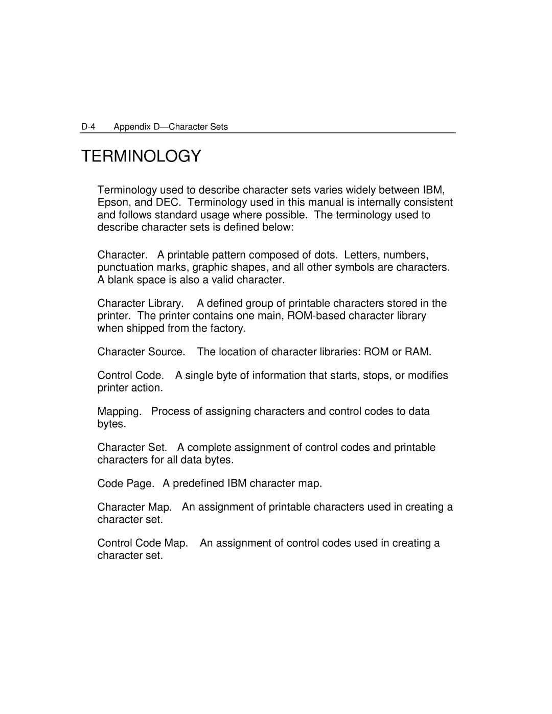 Epson 4100 manual Terminology 