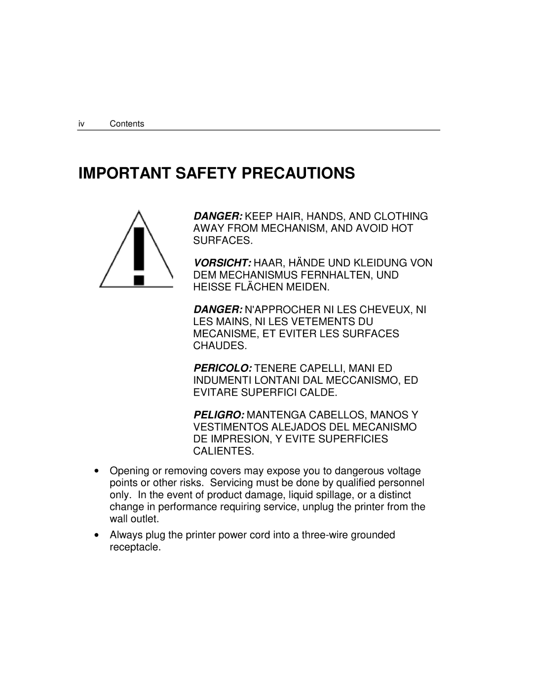 Epson 4100 manual Important Safety Precautions 