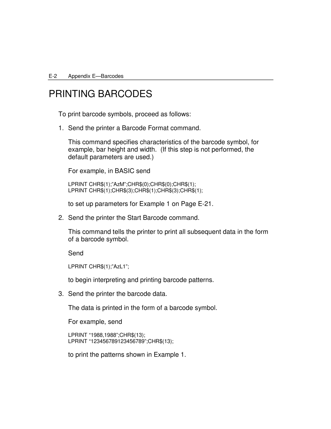 Epson 4100 manual Printing Barcodes 