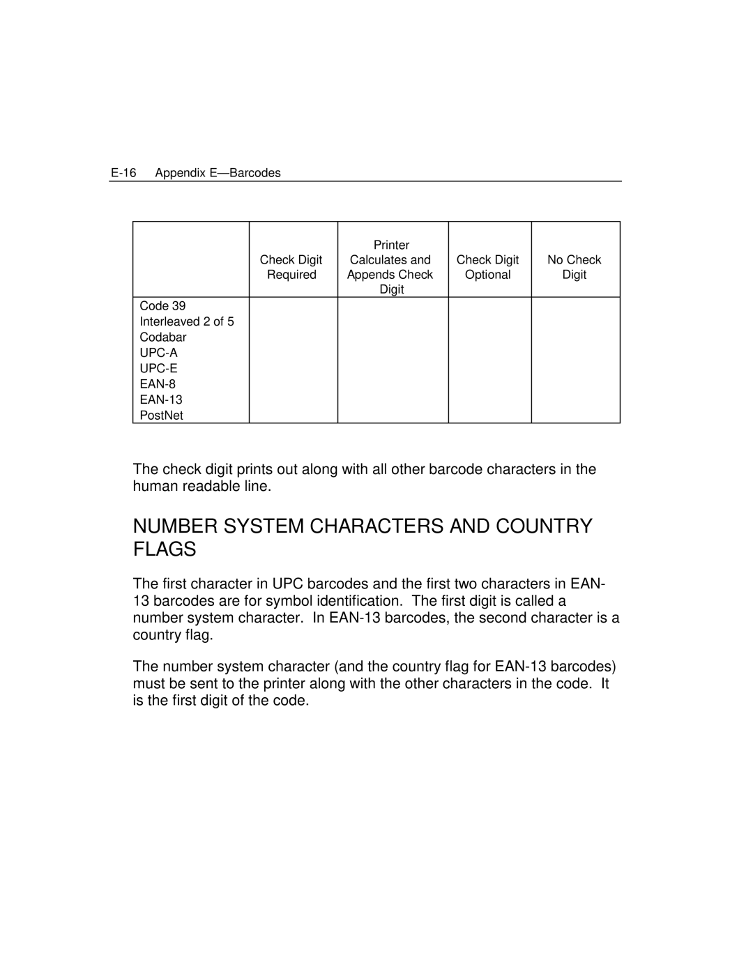 Epson 4100 manual Number System Characters and Country Flags 