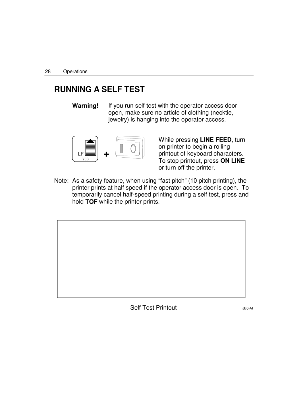 Epson 4100 manual Running a Self Test 