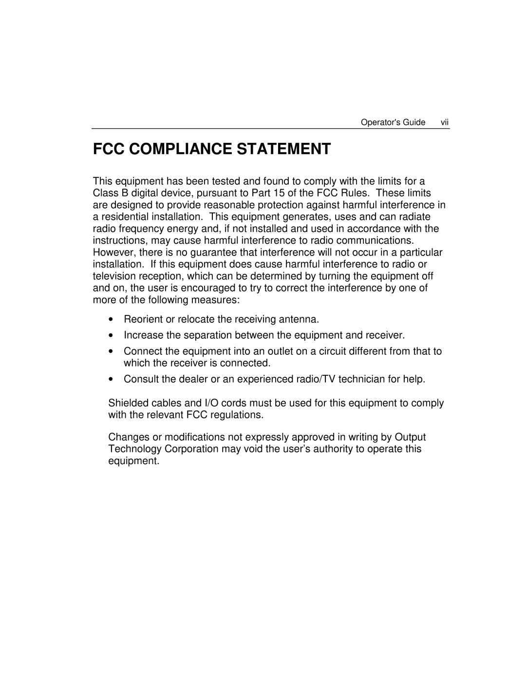 Epson 4100 manual FCC Compliance Statement 