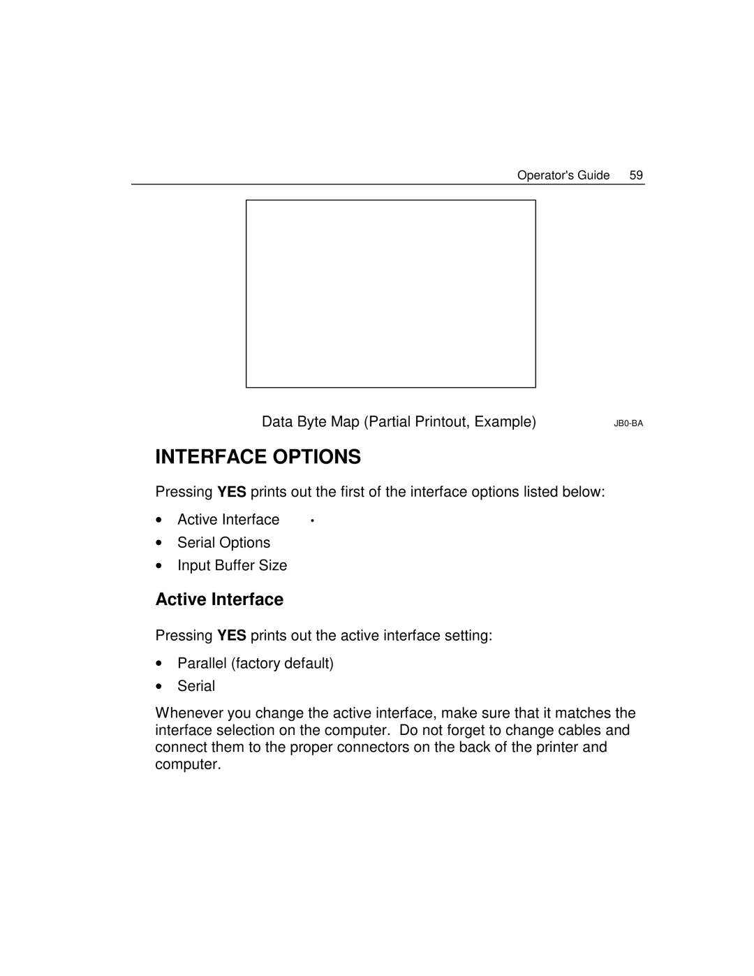 Epson 4100 manual Interface Options, Active Interface 