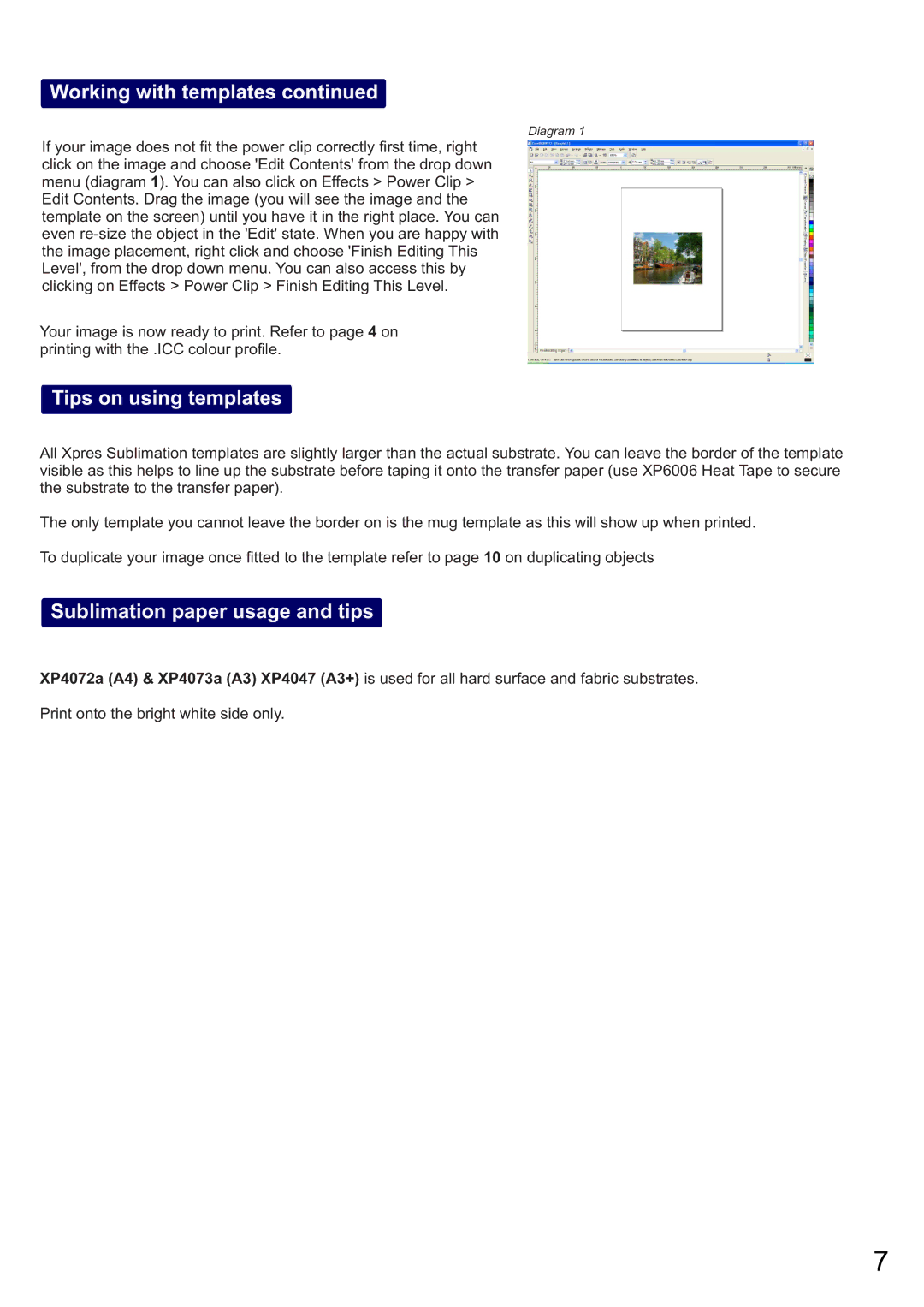 Epson 4450 instruction manual Working with templates 