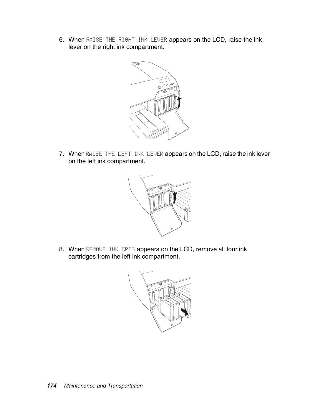 Epson 4880 manual Maintenance and Transportation 