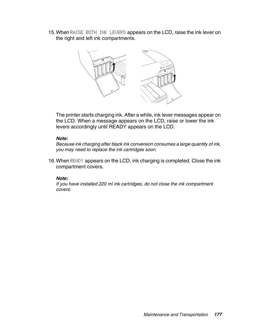 Epson 4880 manual Maintenance and Transportation 