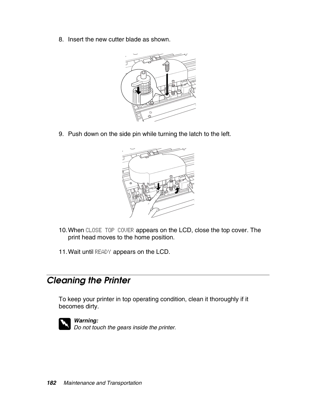 Epson 4880 manual Cleaning the Printer 