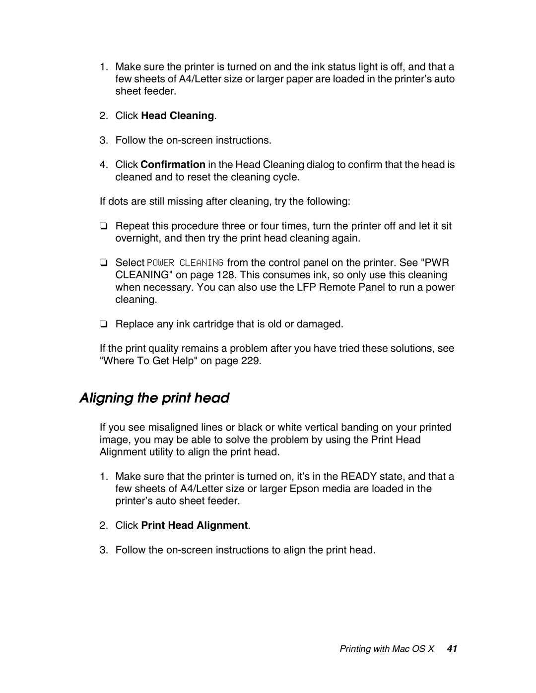 Epson 4880 manual Aligning the print head, Follow the on-screen instructions to align the print head 