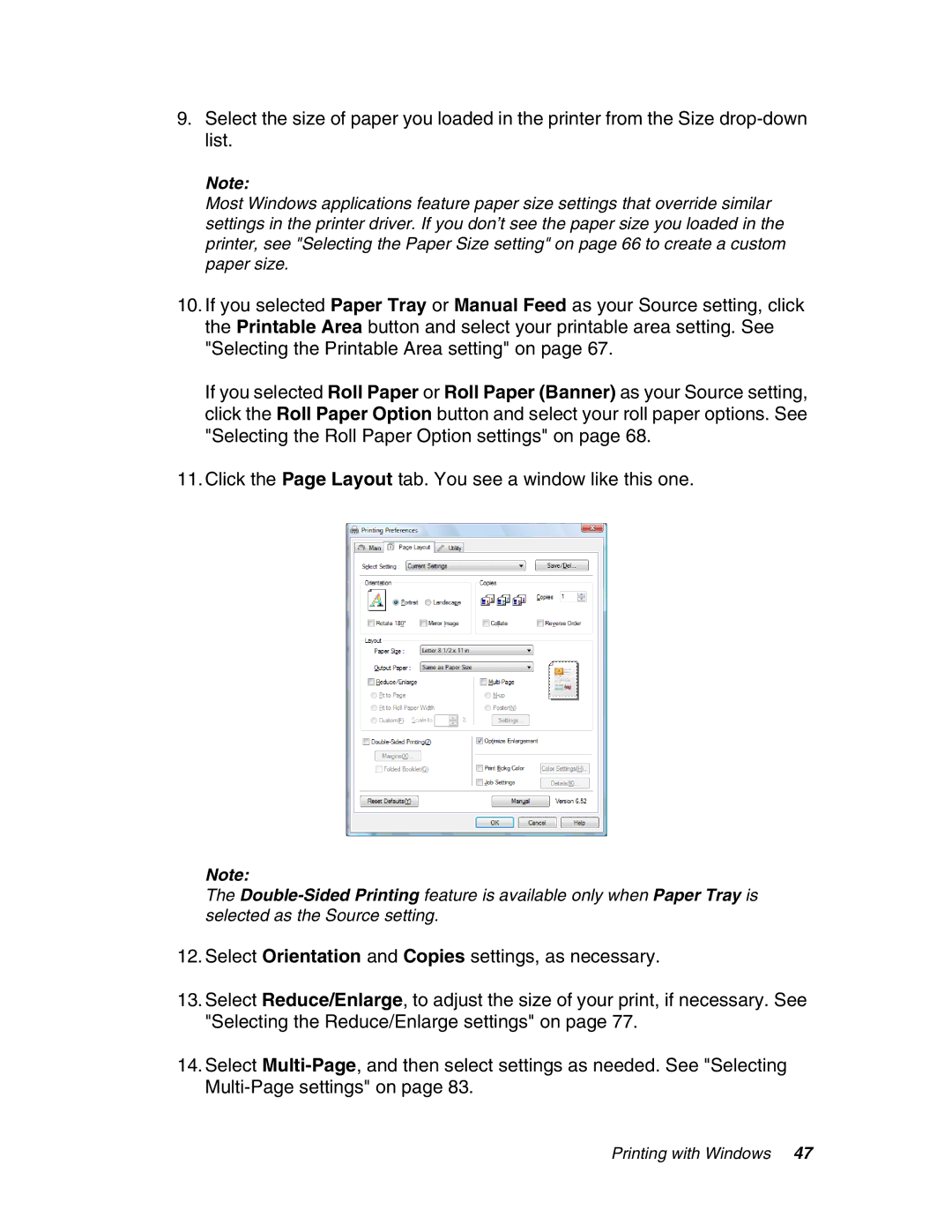 Epson 4880 manual Printing with Windows 