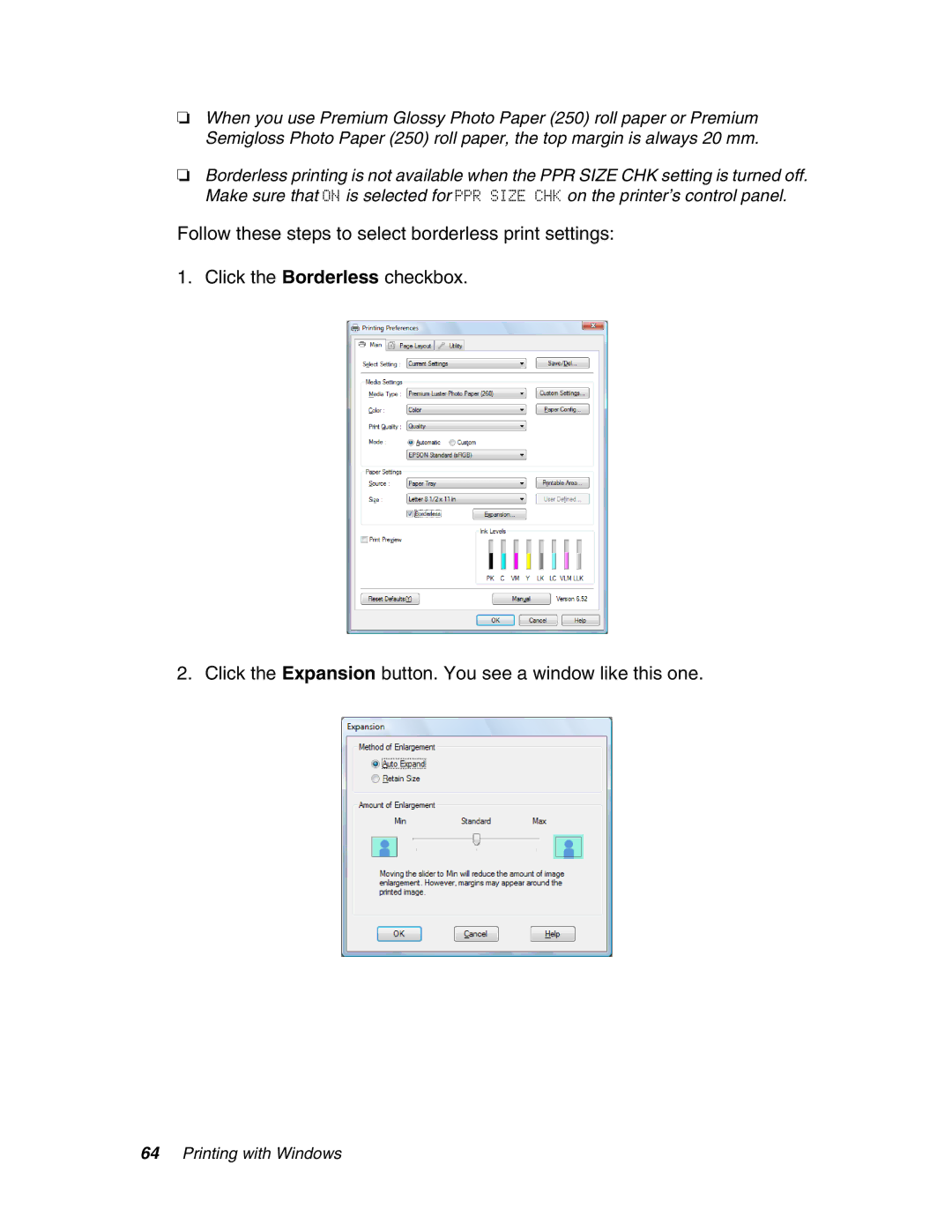 Epson 4880 manual Printing with Windows 