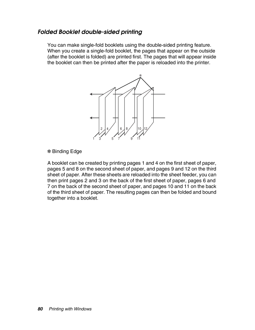 Epson 4880 manual Folded Booklet double-sided printing 