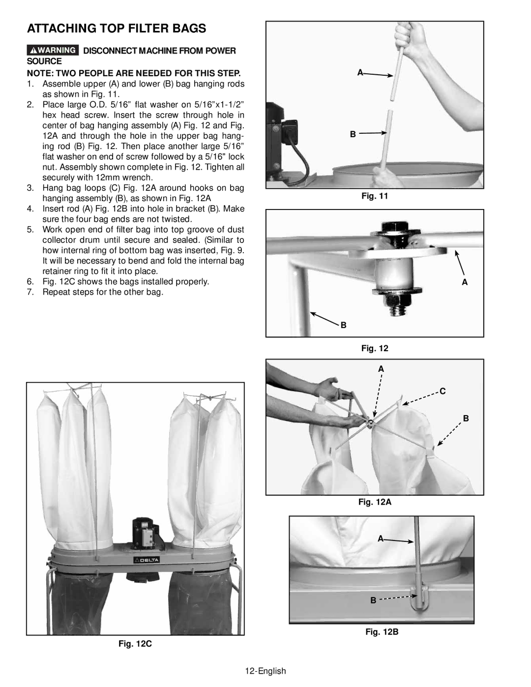 Epson 50-764 instruction manual Attaching TOP Filter Bags 