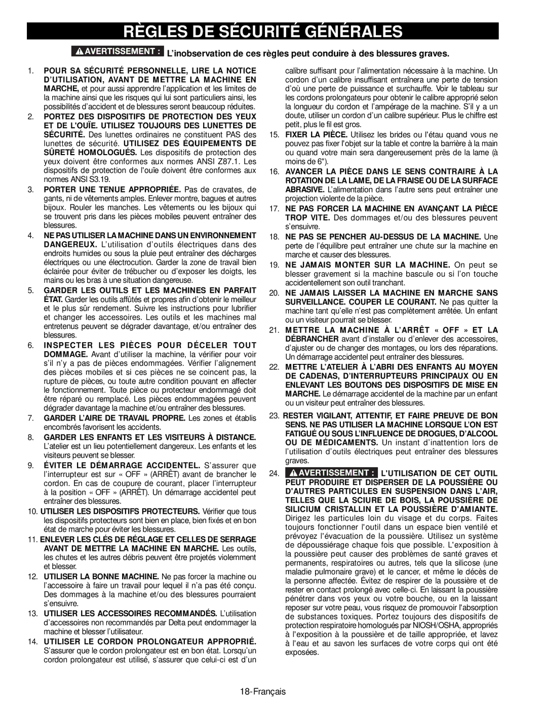 Epson 50-764 instruction manual Règles DE Sécurité Générales, Lutilisation DE CET Outil 