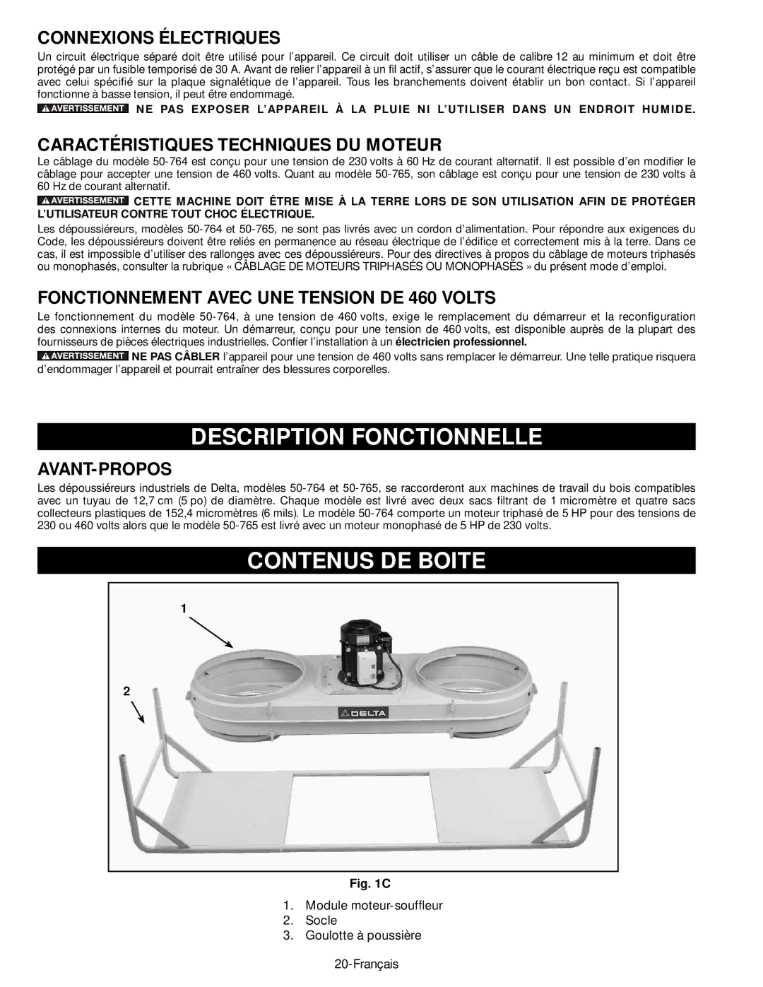 Epson 50-764 instruction manual Description Fonctionnelle, Contenus DE Boite 