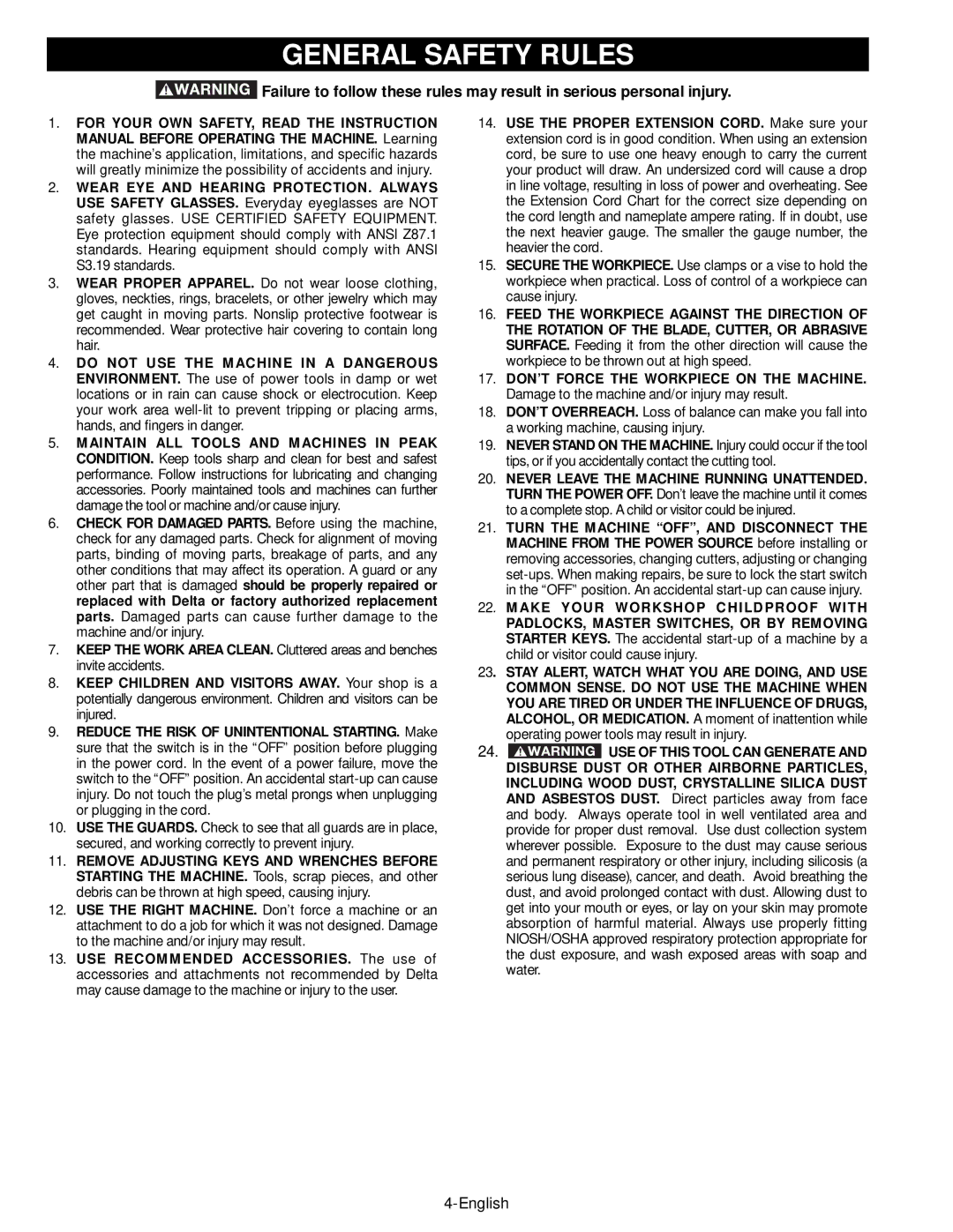 Epson 50-764 instruction manual General Safety Rules, Stay ALERT, Watch What YOU are DOING, and USE 