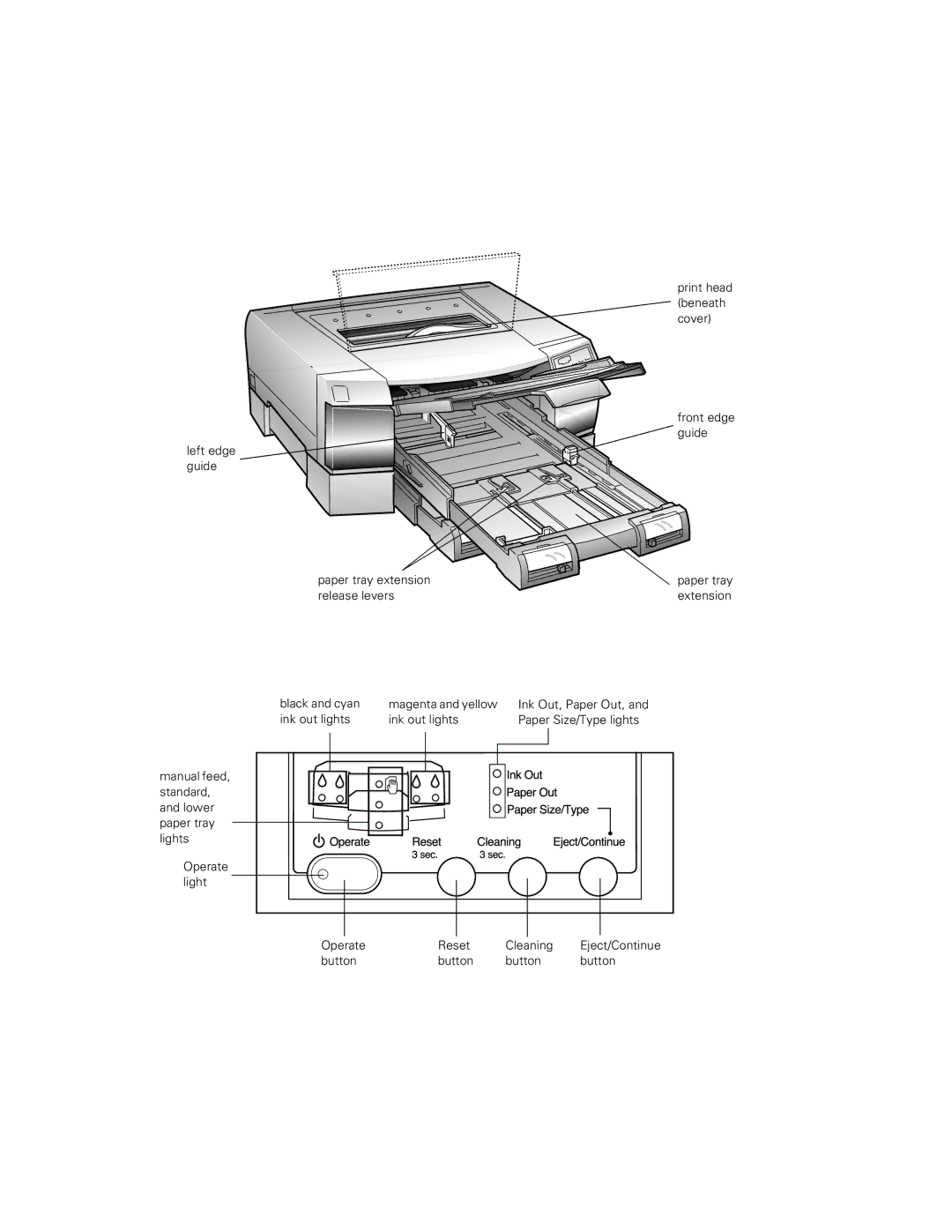 Epson 5500 manual Paper tray 