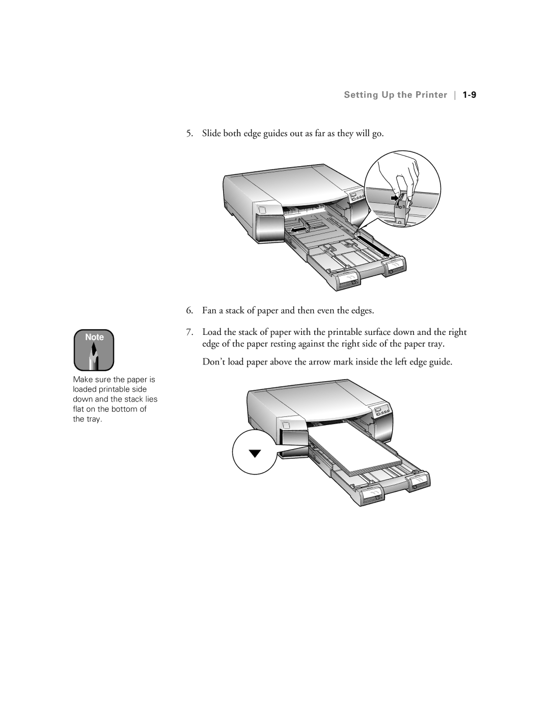 Epson 5500 manual Setting Up the Printer 