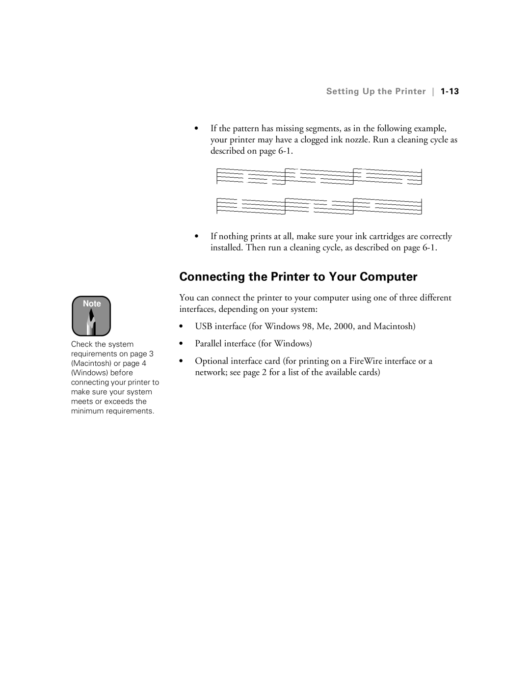 Epson 5500 manual Connecting the Printer to Your Computer 