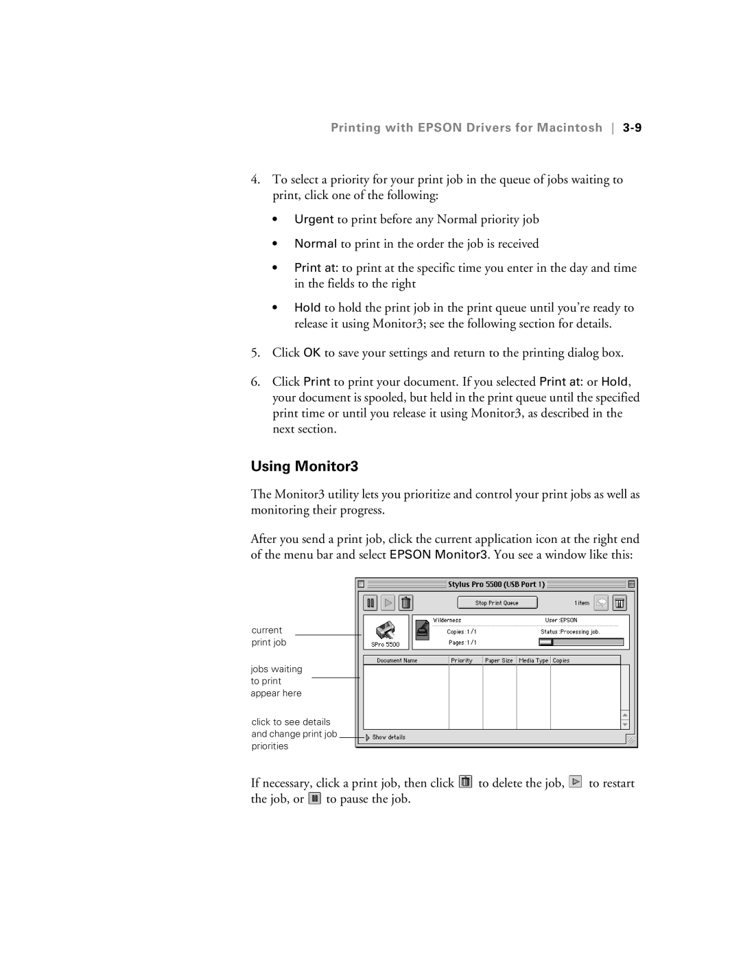 Epson 5500 manual Using Monitor3 