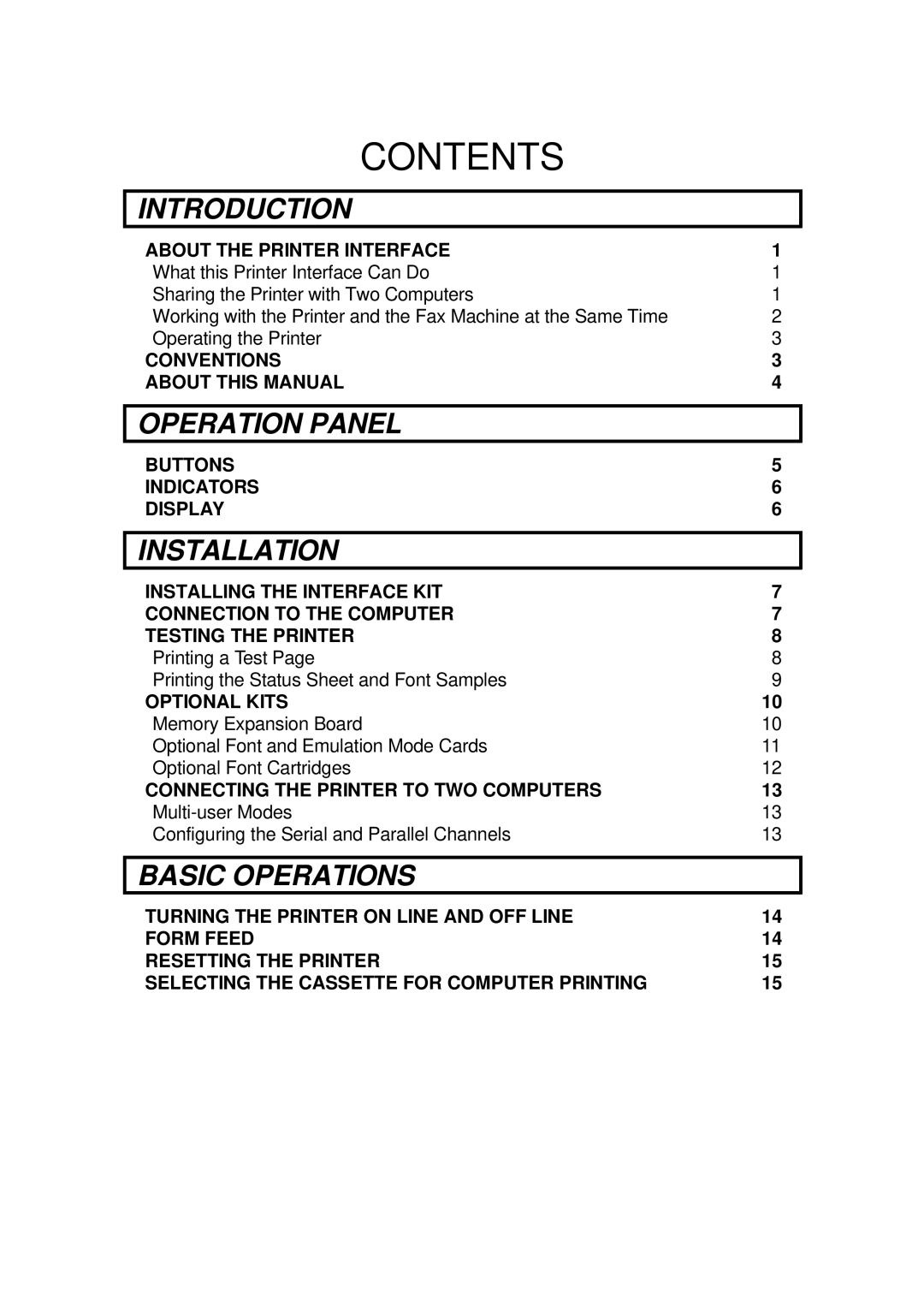 Epson 60 manual Contents 