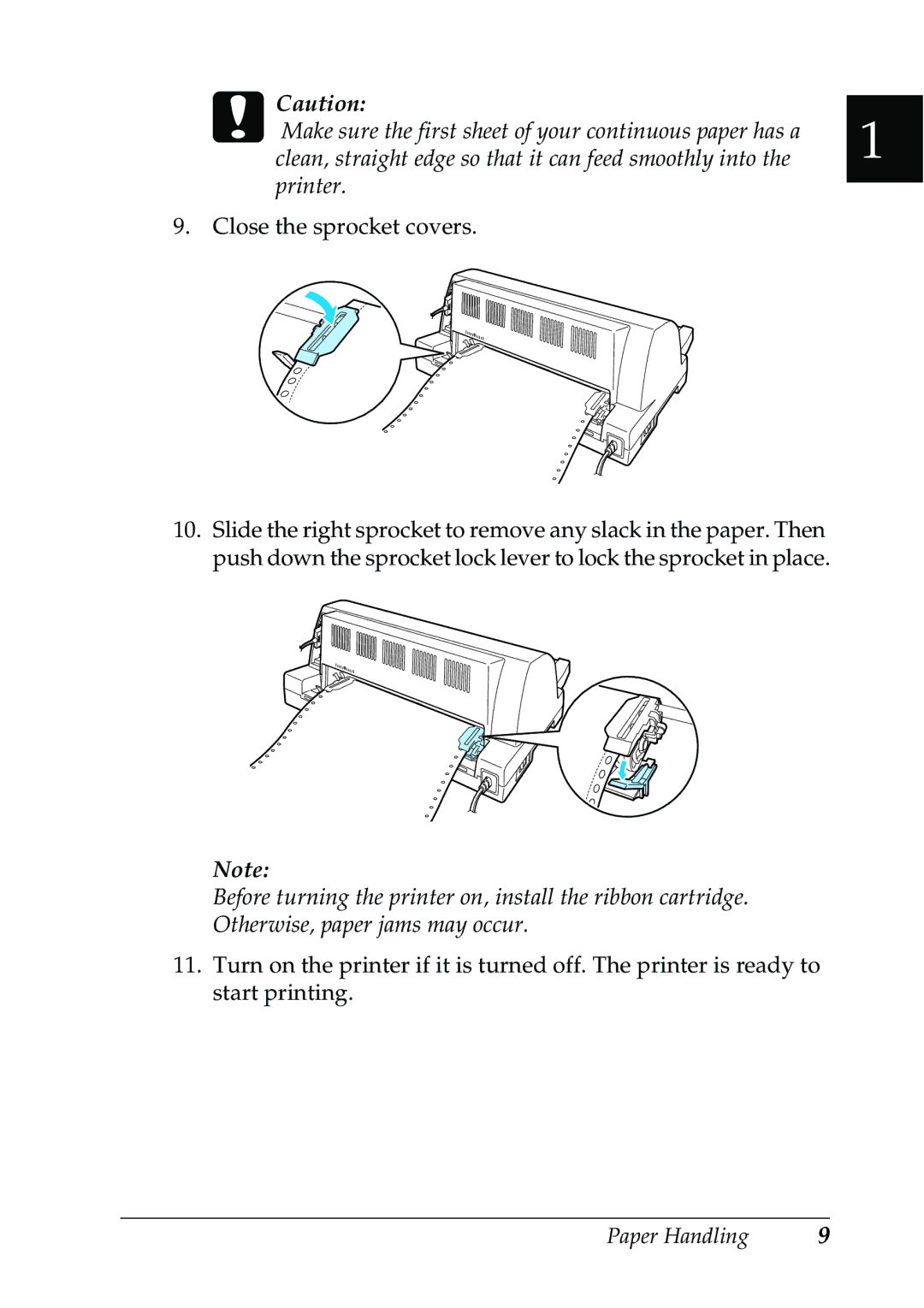 Epson 630S manual CCaution 