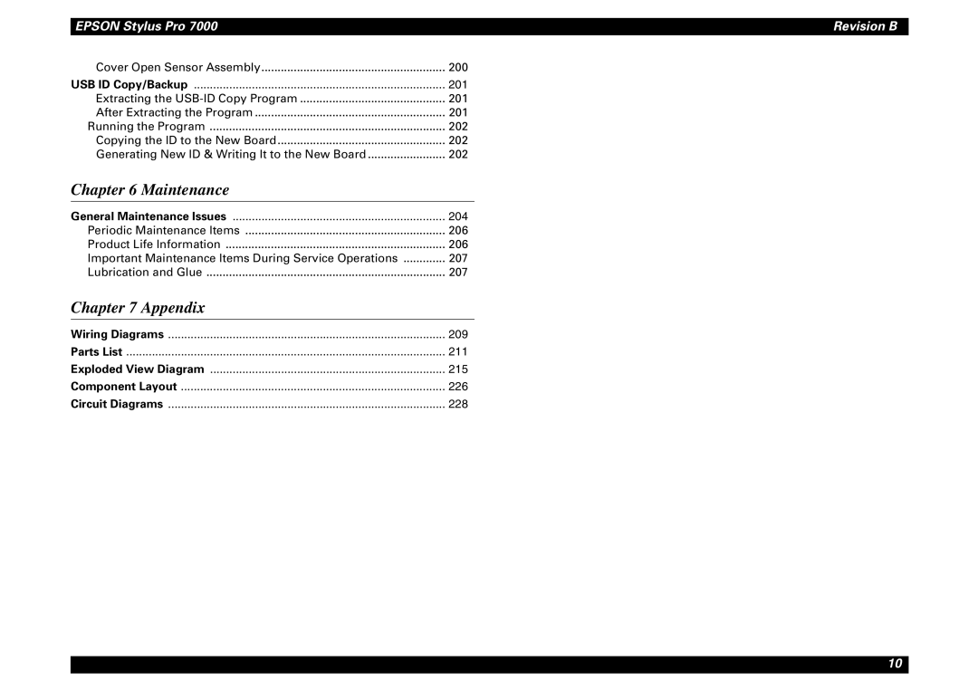 Epson 7000 service manual Maintenance 